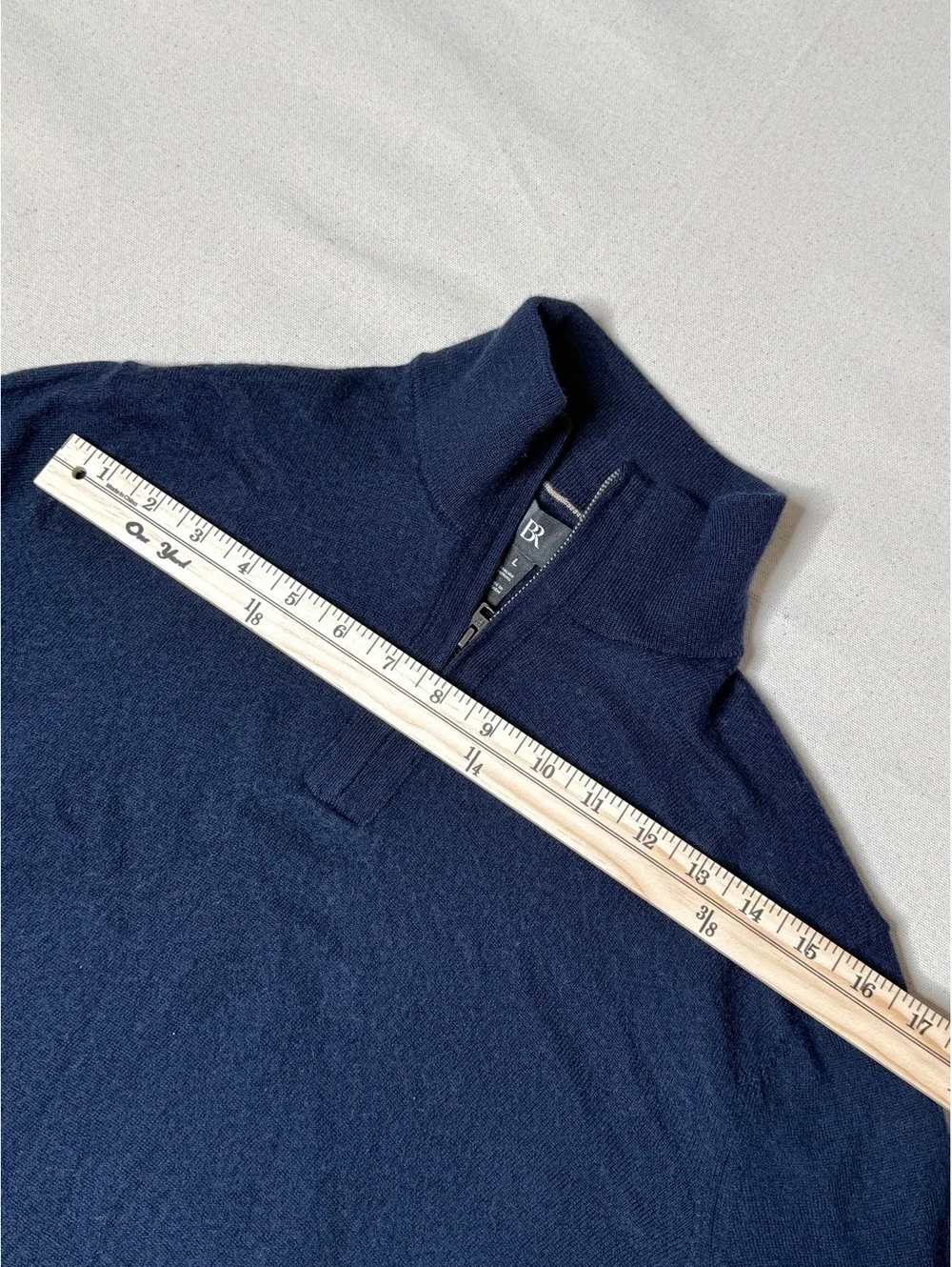 Banana Republic Italian Merino Wool Navy Quarter Zip Sweater Men’s L